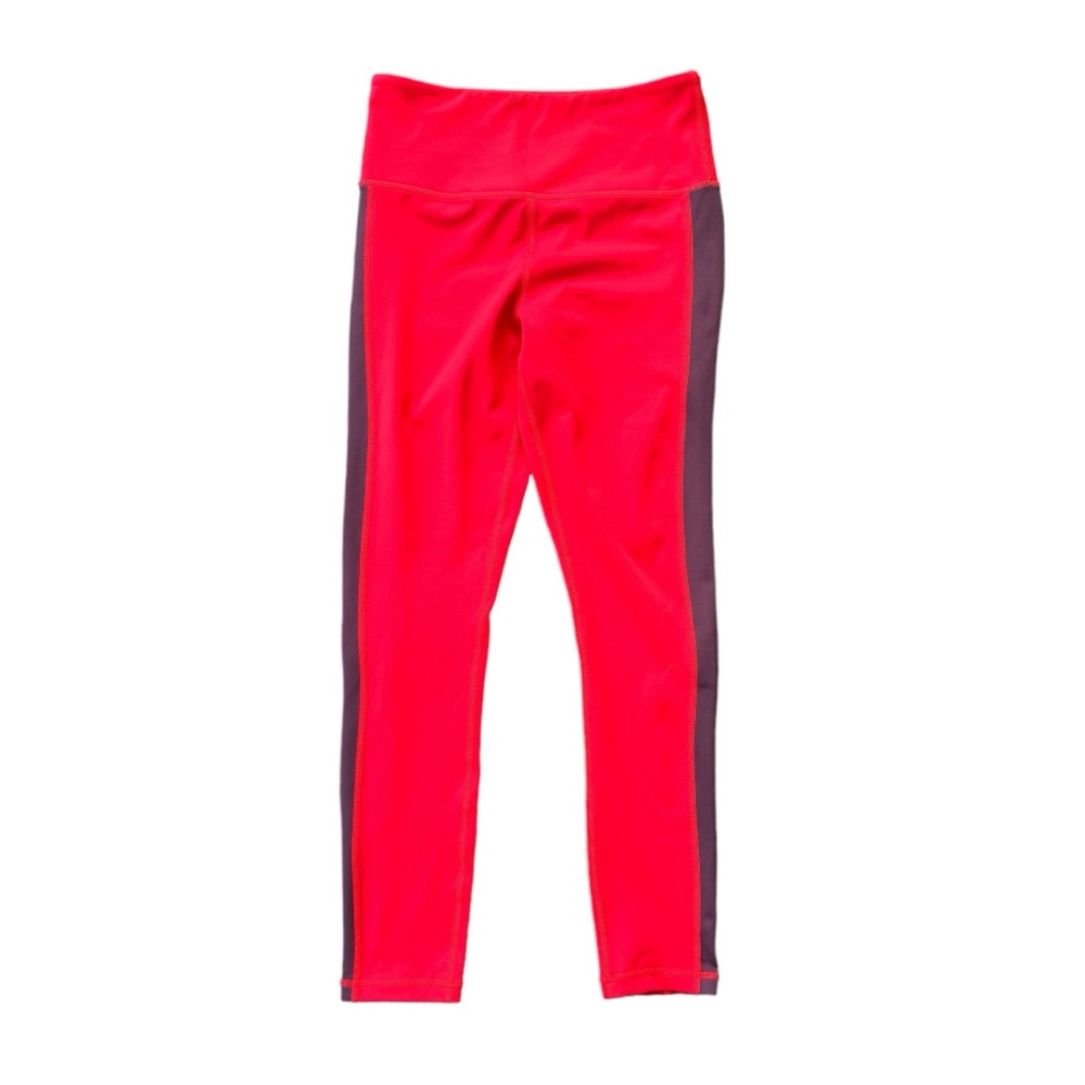 ZYIA Active Red Royalty Stripe Light n Tight High-Rise 7/8 Leggings 24” Size 4 - Picture 4 of 7